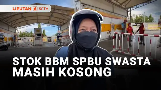Sudah dua minggu stok kosong, karyawan SPBU swasta di Lamongan, Jawa Timur, pindah haluan menjual oli lewat live TikTok. Kekosongan stok BBM di SPBU swasta membuat sejumlah karyawan dirumahkan.
