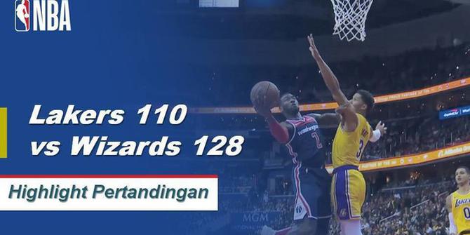 Cuplikan Hasil Pertandingan NBA : Lakers 110 VS Wizards 128