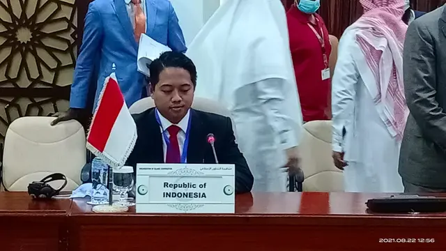 Open-Ended Extraordinary Meeting of the OIC Executive Committee at the Level of Permanent Representatives on the Situation in Afghanistan di Markas OKI Jeddah, 22 Agustus 2021. (Dok: Kemlu RI)