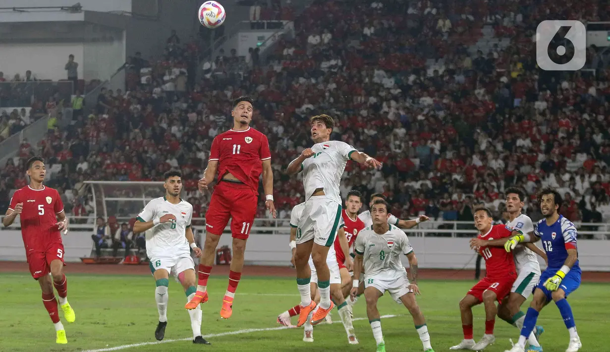Hingga akhir pertandingan, skor 0-2 untuk Irak tidak berubah. (Liputan6.com/Herman Zakharia)