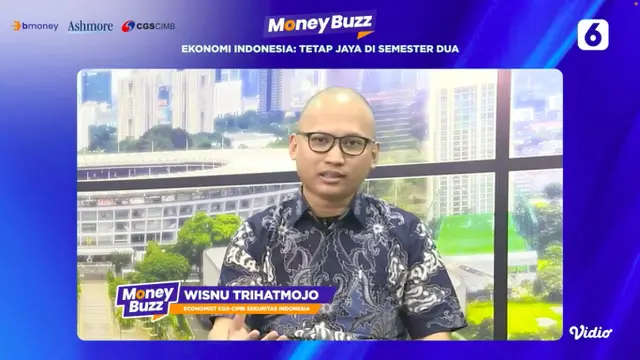 Ekonom CGS-CIMB Sekuritas Indonesia, Wisnu Trihatmojo saat hadir di MoneyBuzz, Selasa (25/7/2023). (Foto: Tangkapan layar/Pipit I.R)