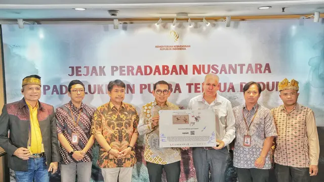 Lukisan Gua Purba 67.800 Tahun di Pulau Muna, Menbud: Bukti Nusantara Bagian Pusat Peradaban Manusia