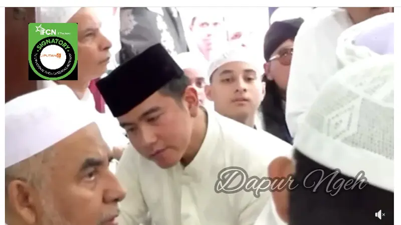 Tangkapan layar klaim video Gibran nyantri bersama Anies Baswedan