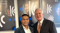 Ketua Dewan Pertimbangan Kamar Dagang dan Industri (Kadin) Indonesia Anindya Novyan Bakrie bersama Sekretaris Jenderal Kadin Internasional (International Chamber of Commerce/ICC), John Denton (Istimewa)