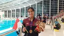Masniari Wolf berhasil meraih medali emas untuk nomor 50 meter gaya punggung putri saat SEA Games 2023 di Aquatics Center, Kamboja, pada Minggu [7/5/2023]. [Foto: IG/pbrsi].