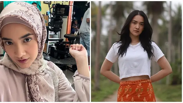 6 Potret Nadya Arina Pakai Hijab Vs Rambut Digerai, Bintangi 'Pantaskah Aku Berhijab'