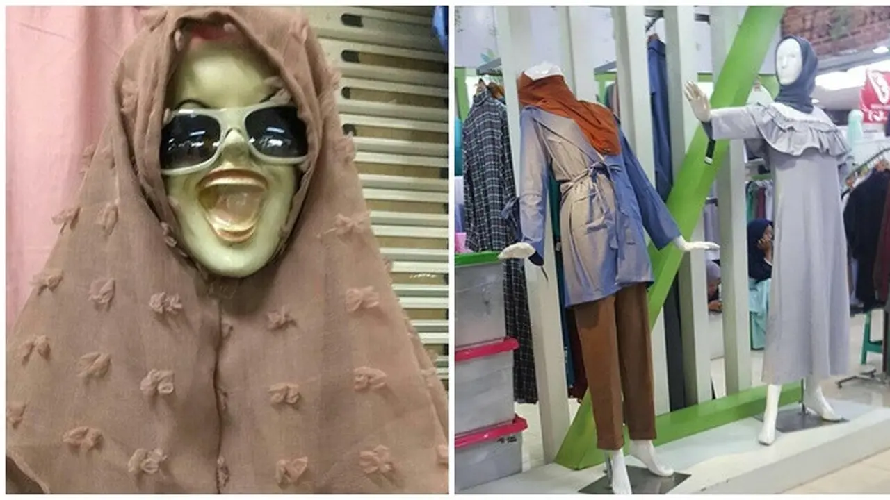 6 Potret Tingkah Manekin Berhijab Ini Bikin Geleng Kepala, Gagal Anggun