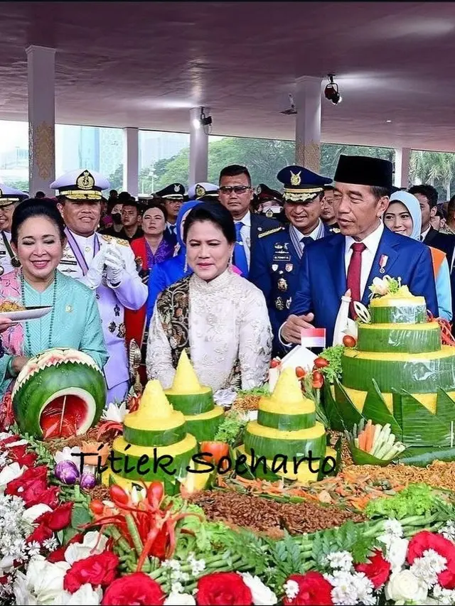 Adu Gaya Kebaya Iriana Jokowi, Annisa Pohan, hingga Titiek Soeharto, Tampilkan Aura Ibu Pejabat di HUT TNI ke-79