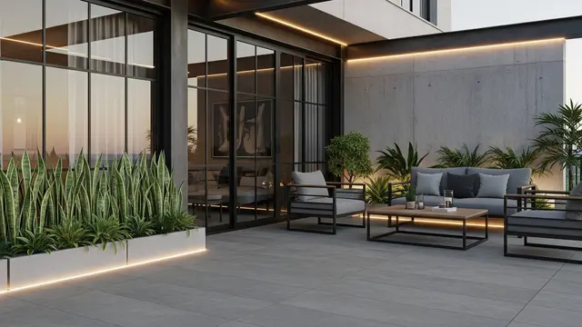 Model Teras Rumah dengan Lantai Kasar Anti Licin