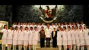 Gubernur DKI Jakarta Joko Widodo menerima kedatangan Pasukan Pengibar Bendera Pusaka di Gedung Balaikota, Jakarta, Rabu (20/8/2014) (Liputan6.com/Andrian M Tunay)