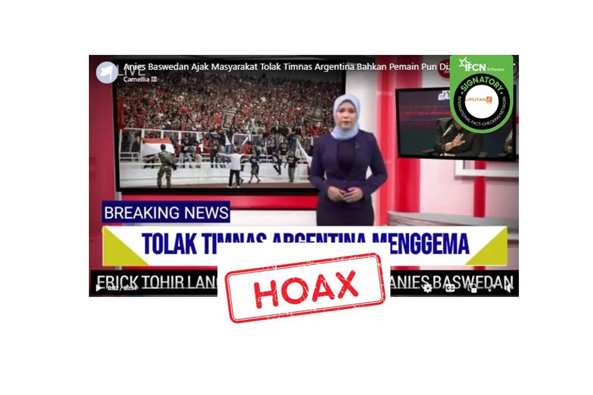 Cek Fakta Anies Baswedan menolak kehadiran Timnas Argentina