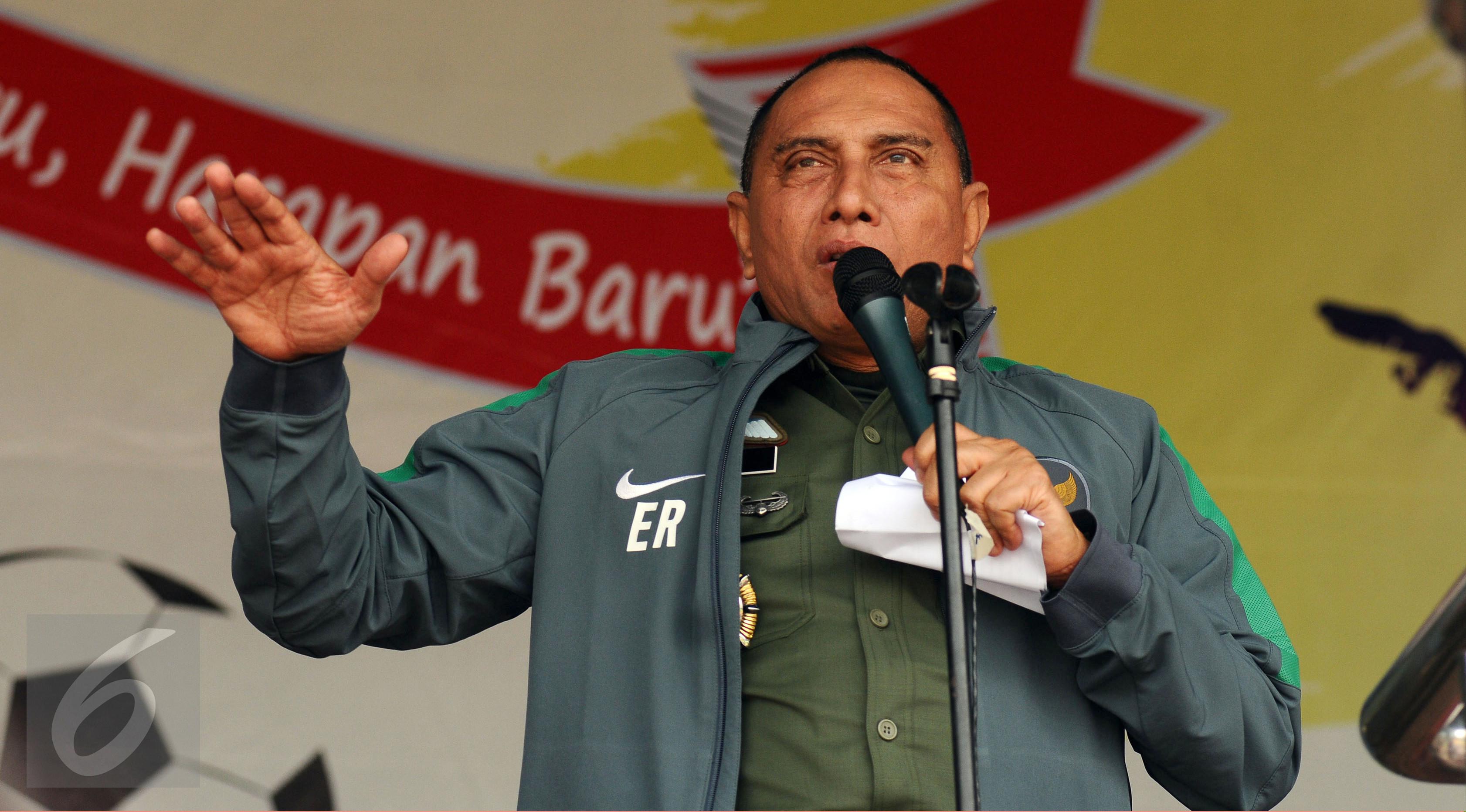 Ketua Umum PSSI Edy Rahmayadi (Liputan6.com/Helmi Fithriansyah)