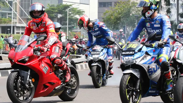 Saat Parade Pembalap MotoGP Mengaspal di Jakarta