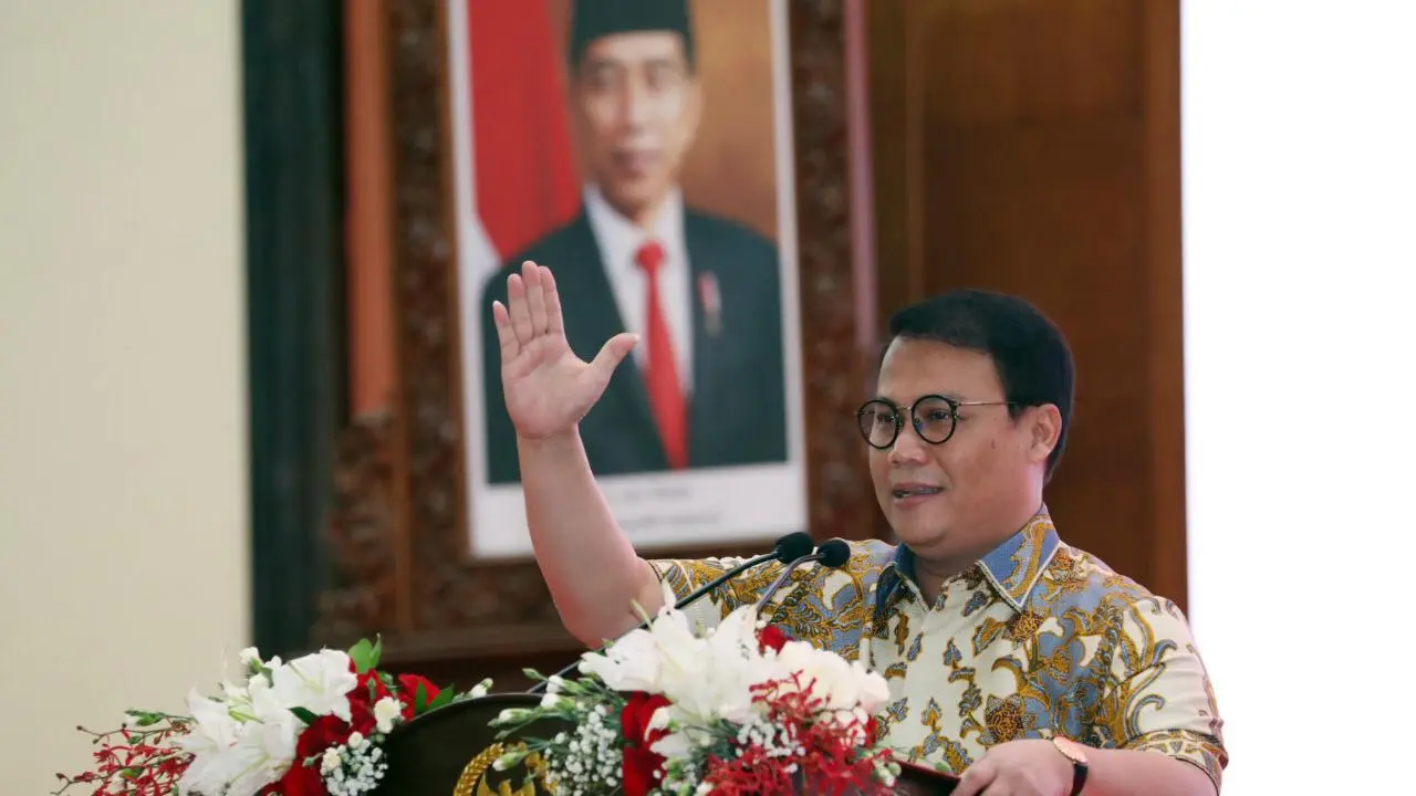 Ahmad Basarah saat memberikan ceramah 4 Pilar MPR RI (Foto:MPR)