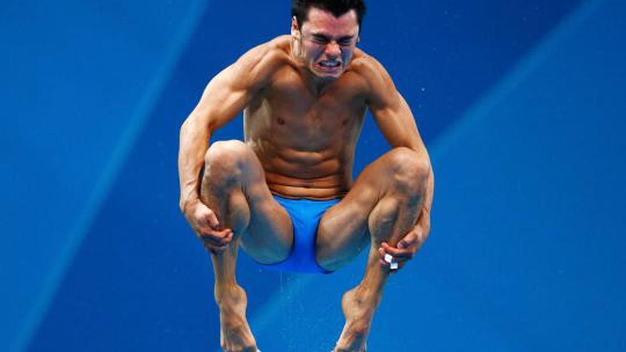Ekspresi wajah atlet loncat indah Olimpiade 2012