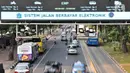 Kendaraan melintasi gerbang Electronic Road Pricing (ERP) di Jalan Medan Merdeka Barat, Jakarta, Rabu (20/11/2019). DKI Jakarta akan mengimplementasikan konsep ERP mulai tahun 2020. (merdeka.com/Iqbal Nugroho)