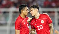 Duo bek Timnas Indonesia,&nbsp;Rizky Ridho dan Shayne Pattynama saat duel versus Chinese Taipei pada FIFA Matchday di Stadion Gelora Bung Tomo, Surabaya, Jumat (5/9/2025). (Bola.com/Abdul Aziz)