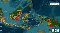 Update Sebaran Titik Api Pemicu Kebakaran Hutan di Sumatra dan Kalimantan
