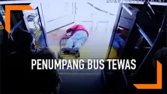Polisi merilis video pria lanjut usia didorong keluar dari bus oleh seorang perempuan. Pria tersbeut meninggal sebulan kemudian dan si perempuan ditangkap atas kasus pembunuhan.
