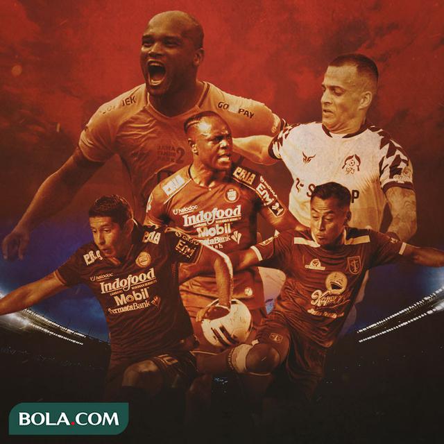 Ilustrasi - Victor Igbonefo, Aleksandar Rakic, Samsul Arif, Anderson Salles, Esteban Vizcarra