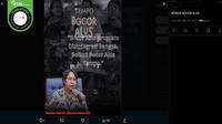Gambar tangkapan layar kabar tentang mantan Ketua AJI Sasmito Madrim mengajak boikot tayangan Bocor Alus Tempo. (sumber: Facebook)