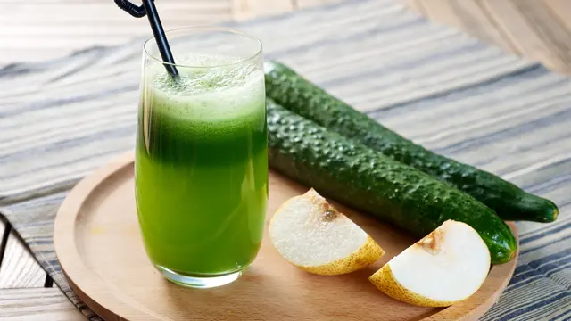 jus sayur buah mentimun timun pir