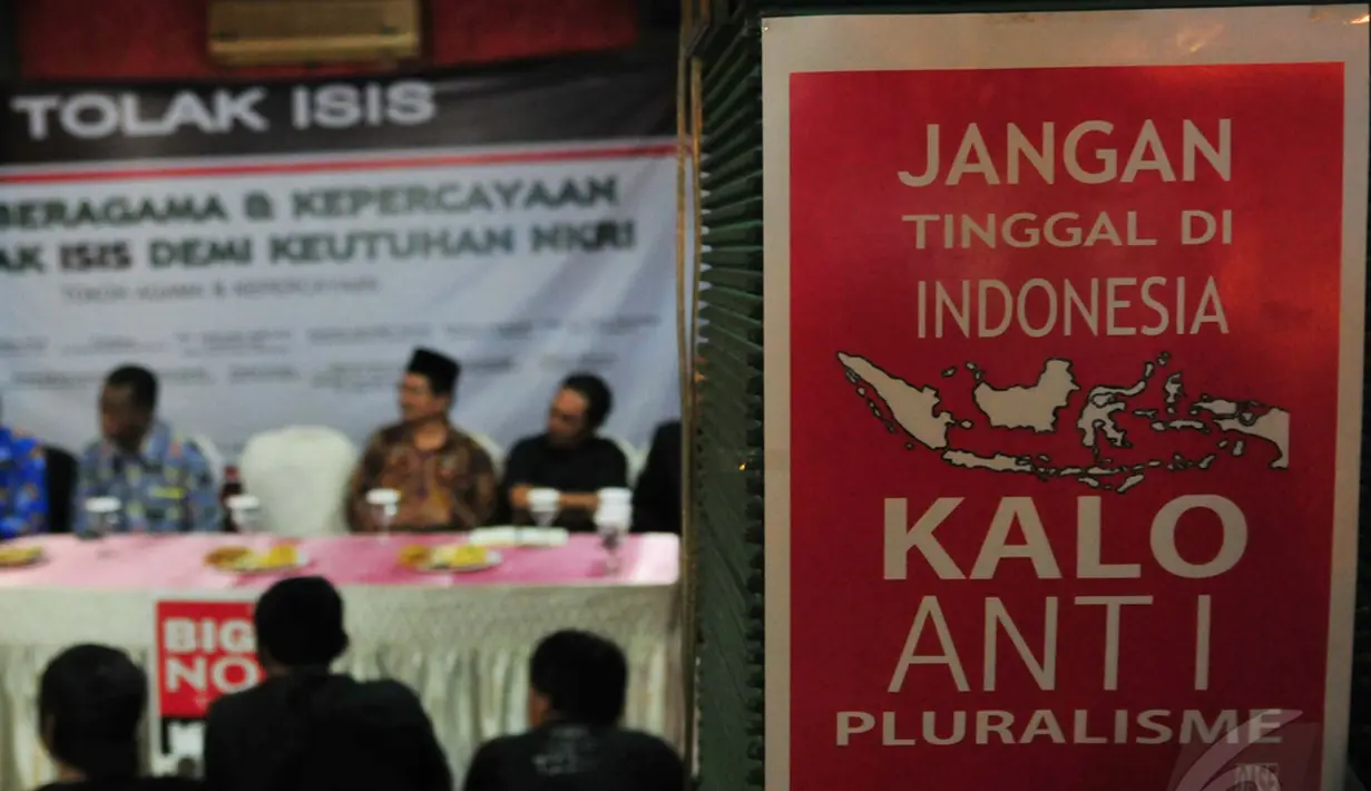 Kelima, mendukung Menteri Agama dan Menko Polhukam untuk menolak ISIS. Keenam, tidak menerapkan standard ganda terhadap berbagai aksi, tindakan dan kelompok yang menolak Pancasila dan NKRI, Jakarta, Senin (04/08/2014) (Liputan6.com/Johan Tallo)