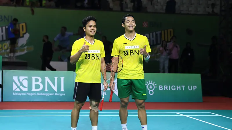 Jonatan Christie - Anthony Sinisuka Ginting - BNI BrightUp Cup 2022 - Bulu Tangkis