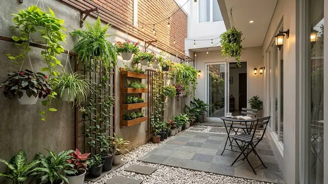 Cara Membuat Pekarangan Sempit Terasa Luas dengan Taman Gantung/AI Generated
