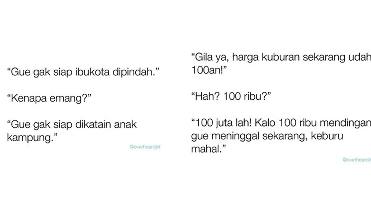 Percakapan Orang Jakarta yang Bikin Geleng Kepala