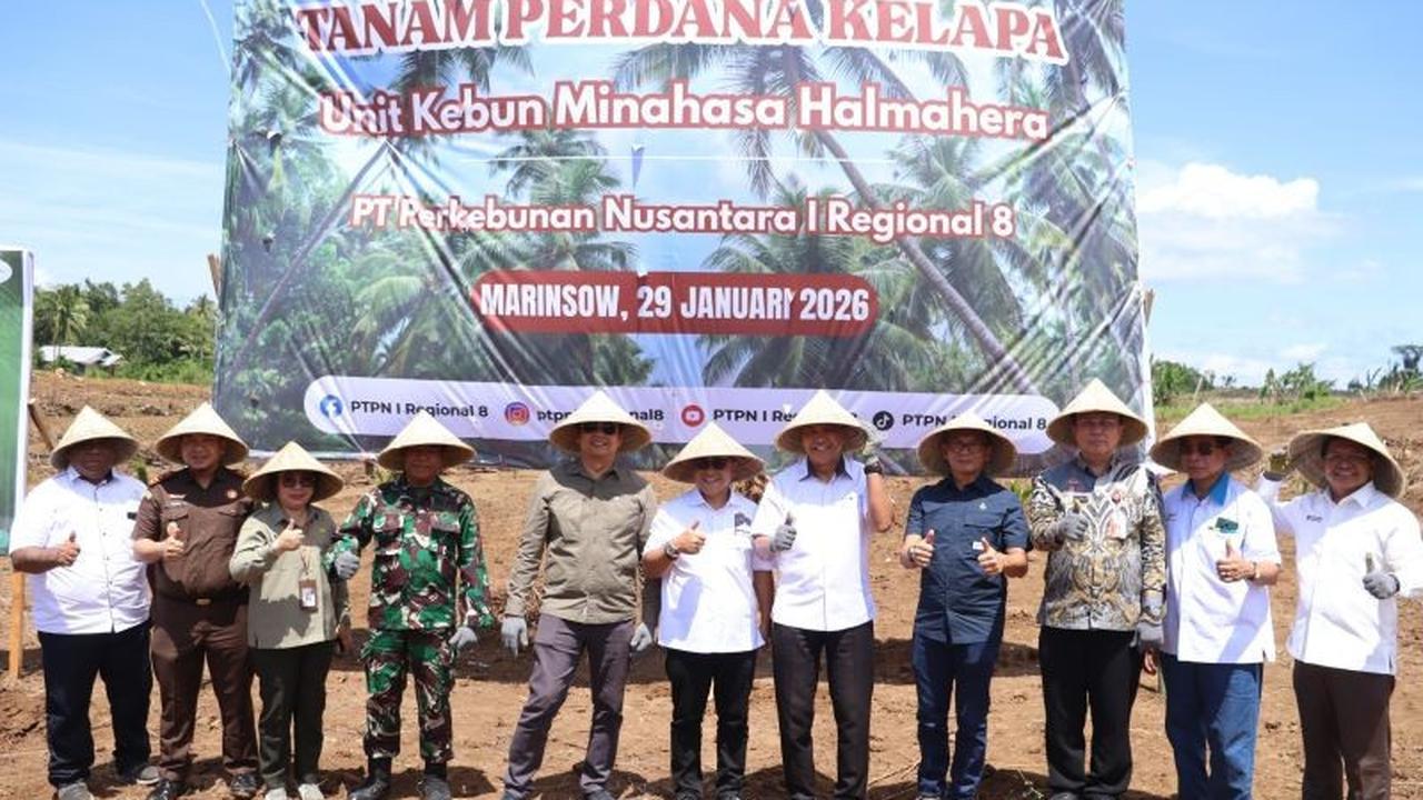 Kejati Sulut dan PTPN I Perkuat Ketahanan Pangan Nasional Melalui Penanaman Kelapa