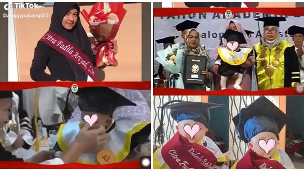 Wakili Wisuda Ibundanya yang Sudah Meninggal, Kisah Bayi 4 Bulan Ini Bikin Haru