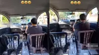 Jok mobil dari kursi plastik (TikTok/@juliolimahu)