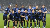 Inter Milan berpose sebelum pertandingan lawan AC Milan (AP)