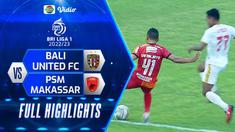 Berita video highlights BRI Liga 1, Bali United bermain imbang 2-2 menghadapi PSM Makassar, Jumat (20/1/23)