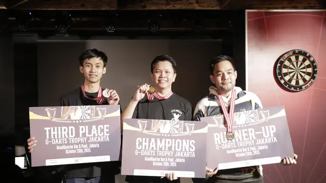 Para pemenang G Darts Trophy Jakarta