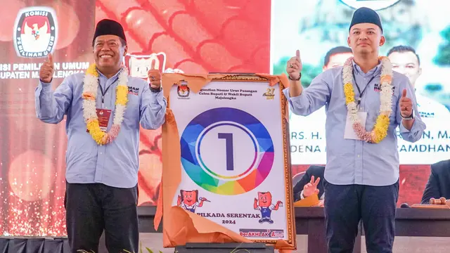 Calon Bupati Majalengka Eman Suherman mengungkapkan rasa syukurnya saat mendapatkan nomor urut 1 di Pemilihan Bupati atau Pilbup Majalengka 2024.
