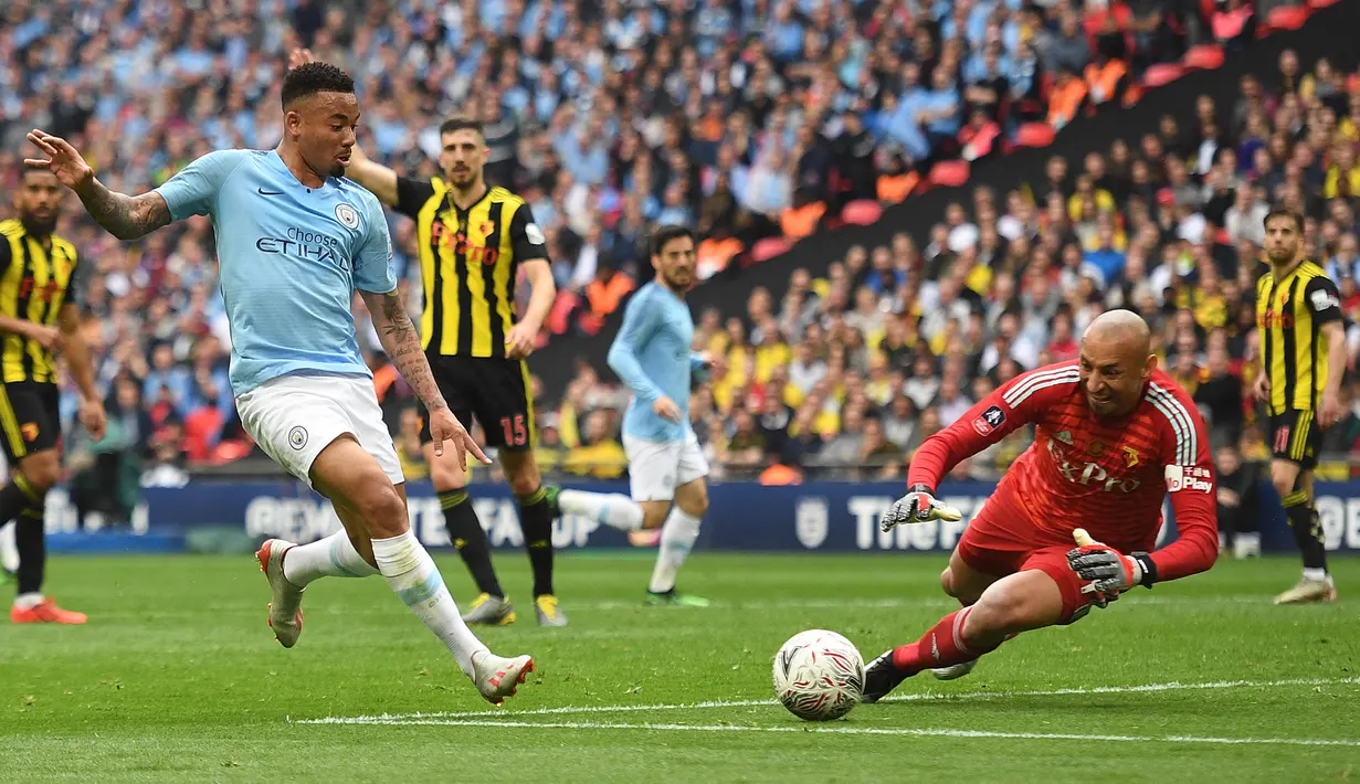 8. Gabriel Jesus (Manchester City) 28 Gol. (AFP/Daniel Leal-Olivas)