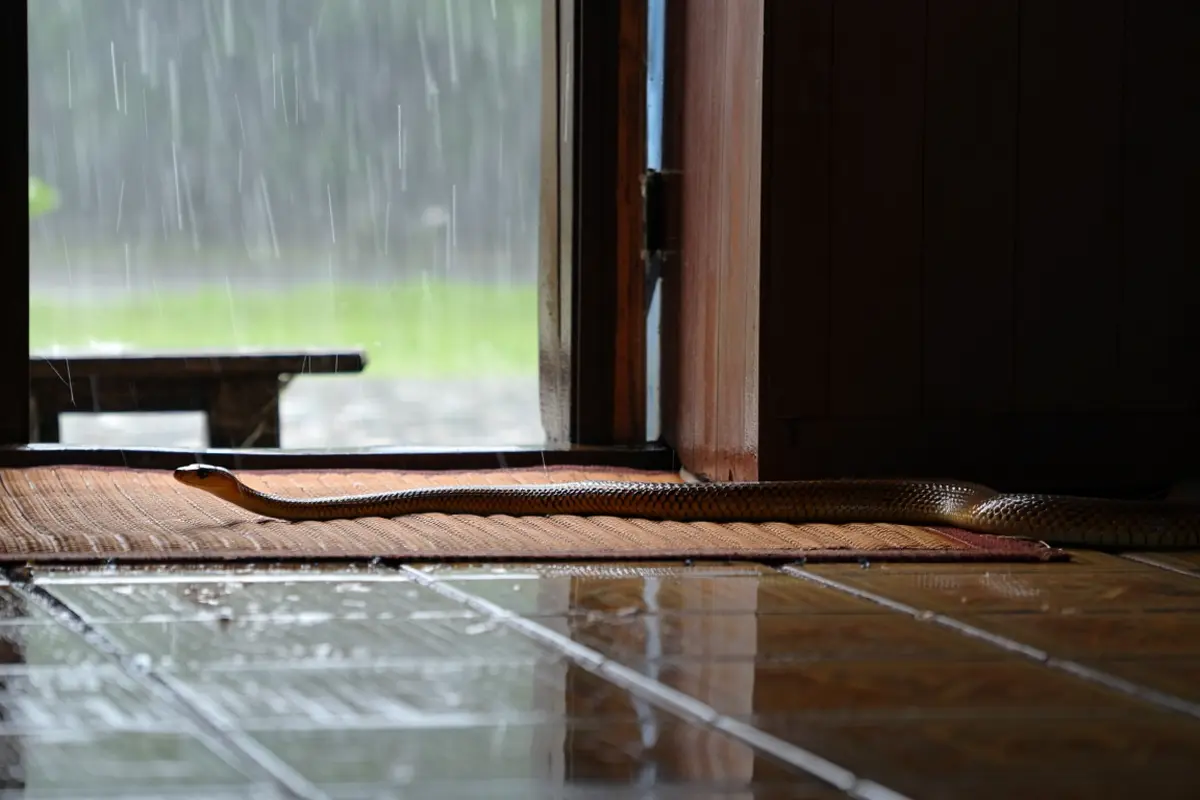 Ular Sawah Sering Masuk Rumah saat Musim Hujan (Foto: Reve Art AI)