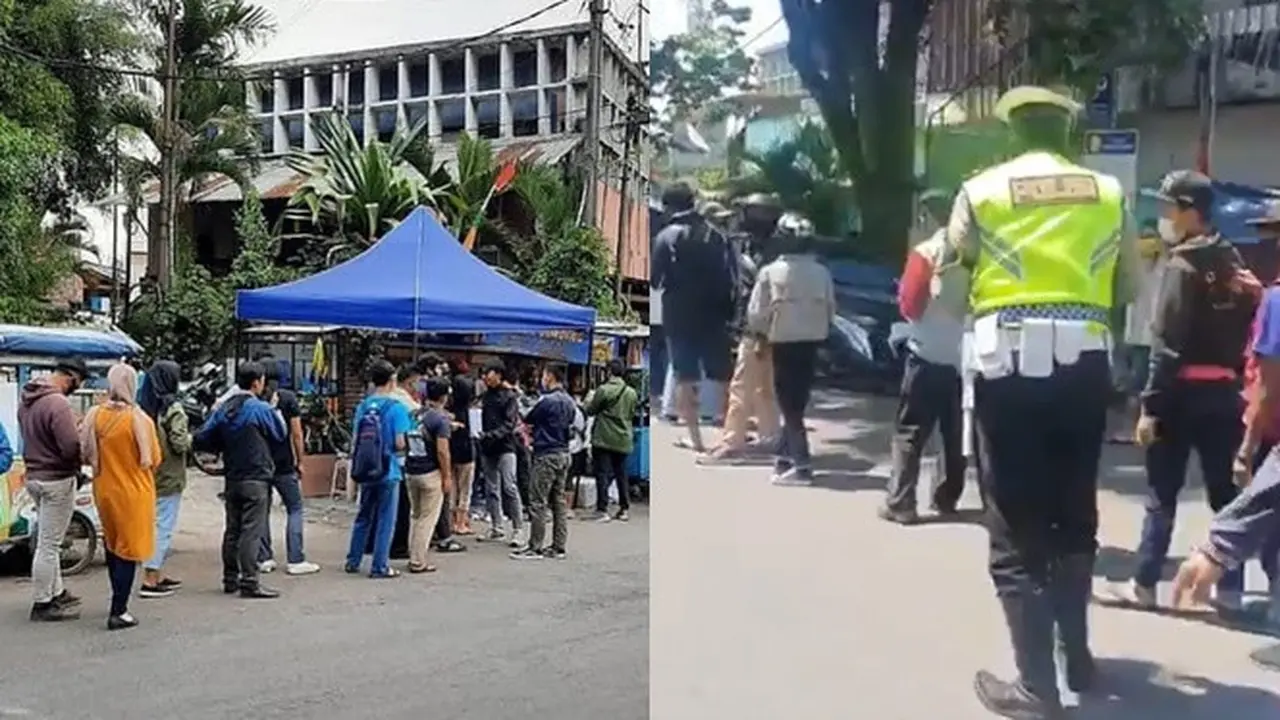 Viral Odading Mang Oleh, Antrean Pembeli Mengular Sampai Dijaga Polisi