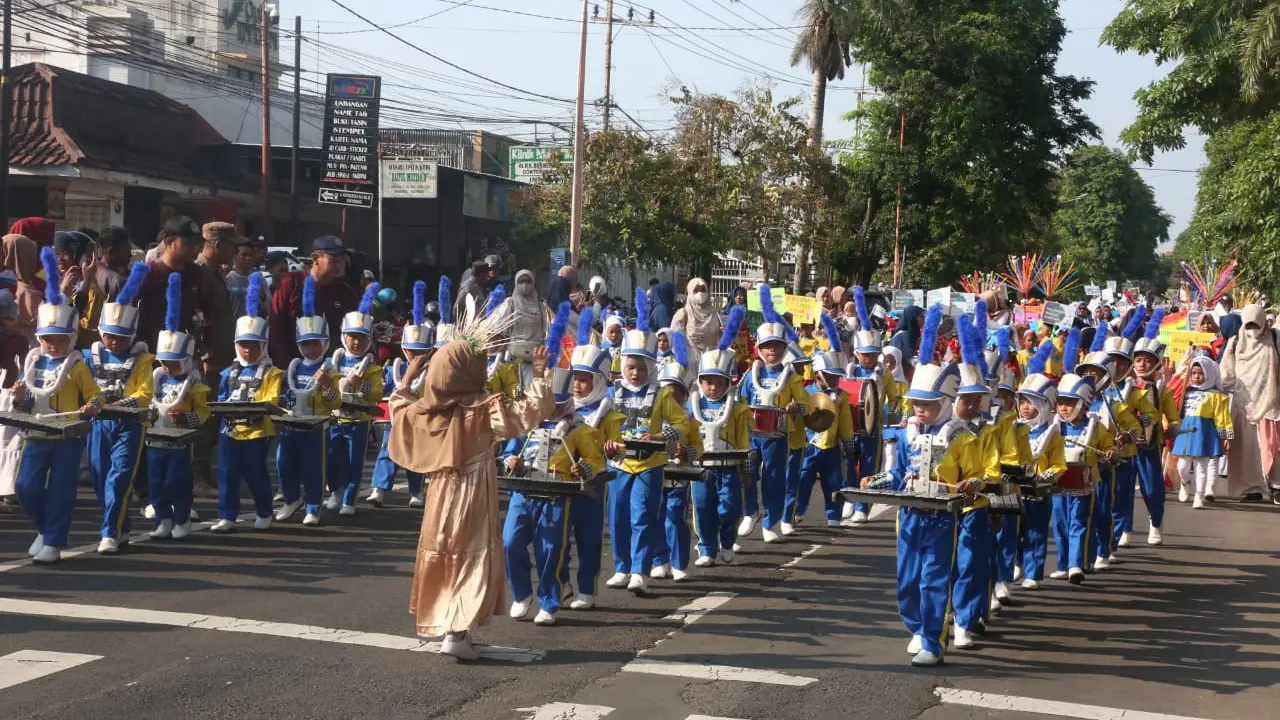 Ribuan siswa mengikuti Pawai Tarhib Ramadhan di Banyuwangi (Istimewa)