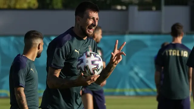 Sesi Latihan jelang Euro 2020 Italia Vs Swiss