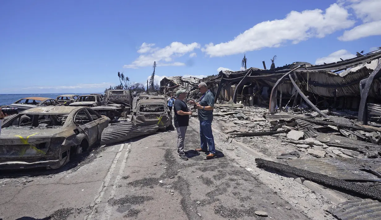 Jumlah korban tewas terbaru melebihi 85 orang yang tewas dalam kebakaran 2018 di kota Paradise, California, dan merupakan korban tertinggi dari kebakaran hutan sejak 1918, ketika kebakaran Cloquet di Minnesota dan Wisconsin merenggut 453 nyawa, demikian seperti dikutip dari AP, Minggu (13/8/2023). (AP Photo/Rick Bowmer)