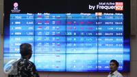 Karyawan tengah memantau pergerakan indeks saham gabungan di Bursa Efek Indonesia, Jakarta, Kamis (10/9/2015). Nilai tukar rupiah terhadap dolar Amerika Serikat (AS) ditutup melemah di posisi Rp 14.329 per dolar AS. (Liputan6.com/Angga Yuniar)