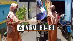 Beredar video yang menunjukkan ibu-ibu sedang keliling mengingatkan warganya yang masih berkumpul.