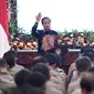 Presiden Joko Widodo memberikan  arahan kepada jajaran Kepolisian Negara Republik Indonesia (Polri), di Istana Negara, Jakarta, Jumat (14/10/2022). Pertemuan dihadiri oleh 559 personil Polri yang terdiri dari pejabat utama Mabes Polri, Kapolda, serta Kapolres.  (Foto: Lukas - Biro Pers Sekretariat Presiden)