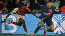 Lima gol tersebut berasal dari lima pemain berbeda. Goncalo Ramos (18’), Kylian Mbappe (Pen. 33’), Ousmane Dembele (70’), Vitinha (72’), dan Randal Kolo Muani (90+2’). (AP Photo/Michel Euler)