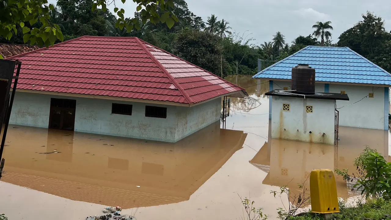 Banjir luapan Sungai Neki akibat tingginya curah hujan merendam sedikitnya 13 hektare lahan pertanian milik warga di Way Kanan, Lampung.