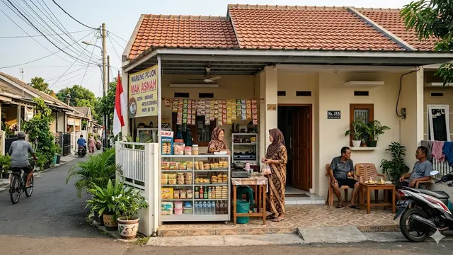 Desain Warung Kecil di Depan Rumah