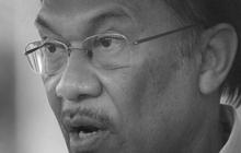 Potret wajah pemimpin oposisi Malaysia Anwar Ibrahim